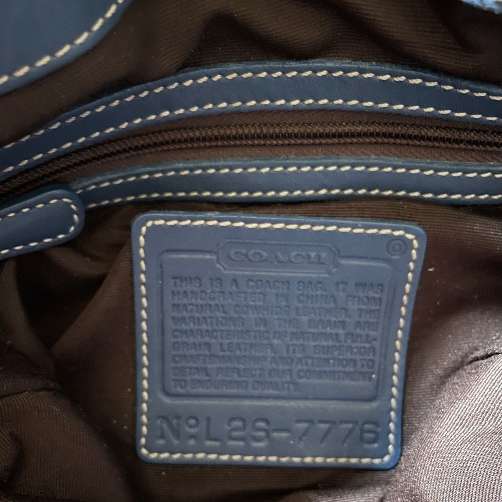 ***Sale***Coach Slate Blue Bag No L29-7776 With Matching Wallet Org $128 - Picture 7 of 14